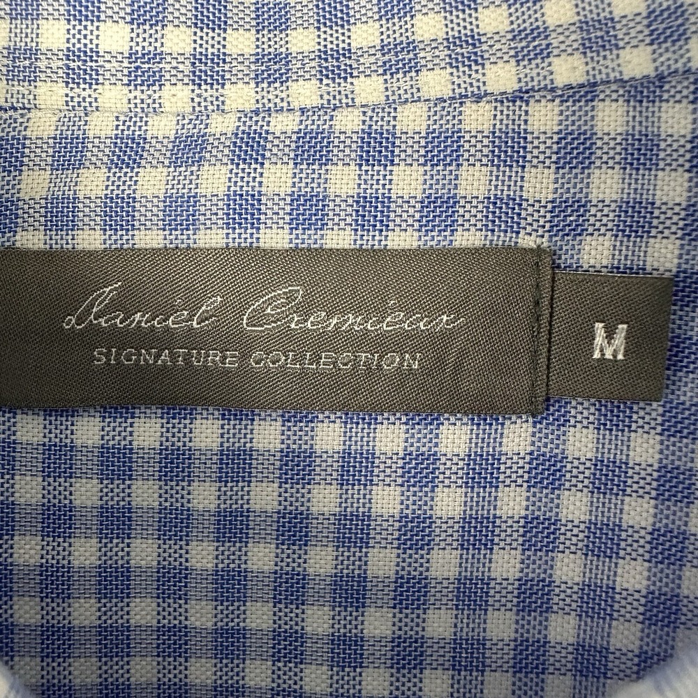 Daniel Cremieux Signature Collection Blue Plaid Long Sleeve Shirt Men Med - Picture 5 of 14